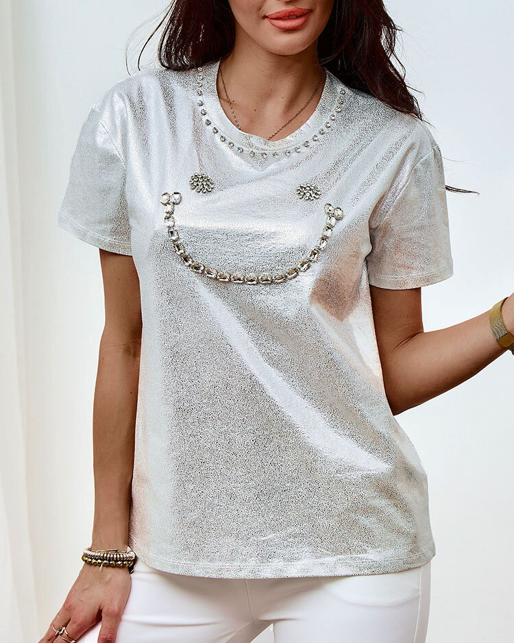 Royalfashion Naiste tsirkoonidega t-särk