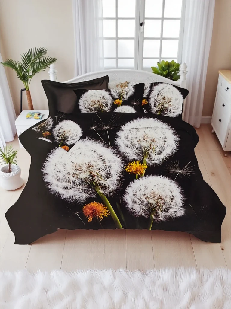 Royalfashion Mustriline voodipesu komplekt 180x200, 3 OSA