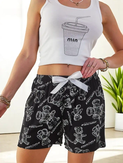 Royalfashion Cotton women's shorts with bears