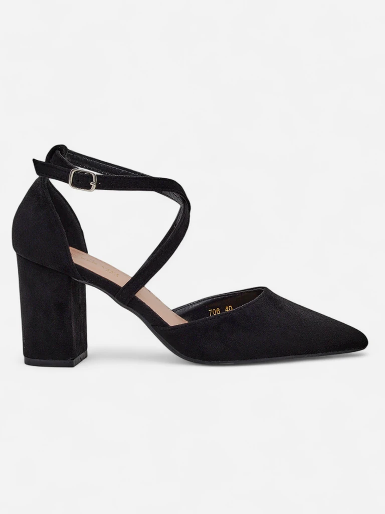 Женские туфли‑лодочки Royalfashion из экозамши с ремешками Kanastru