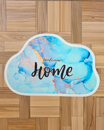 Royalfashion Blue doormat rug 40x60