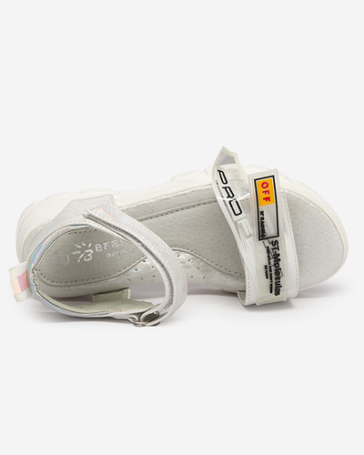 Silver shiny sandals for girls Lorij - Footwear