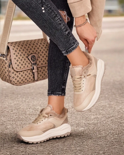 Royalfashion Women's Ruffi Insulated Sneakers