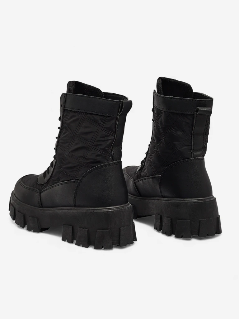 Eco-leather lace-up women's ankle boots Solvi