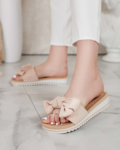 Royalfashion Women's flip-flops with bow Erinner