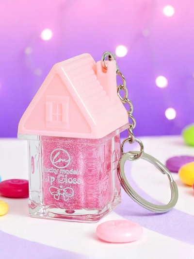 Lip gloss with glitter, color Pink