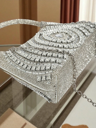 Royalfashion Women's Clutch Bag with Zirconia Sova Glint