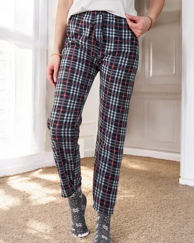 Royalfashion Cotton Christmas Women's Pajama Checkered Pants