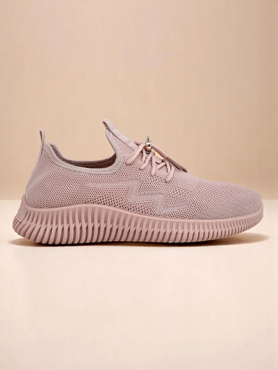 Aurelia Rosa – женские спортивные туфли Royalfashion из ткани, розовые, на плоской подошве