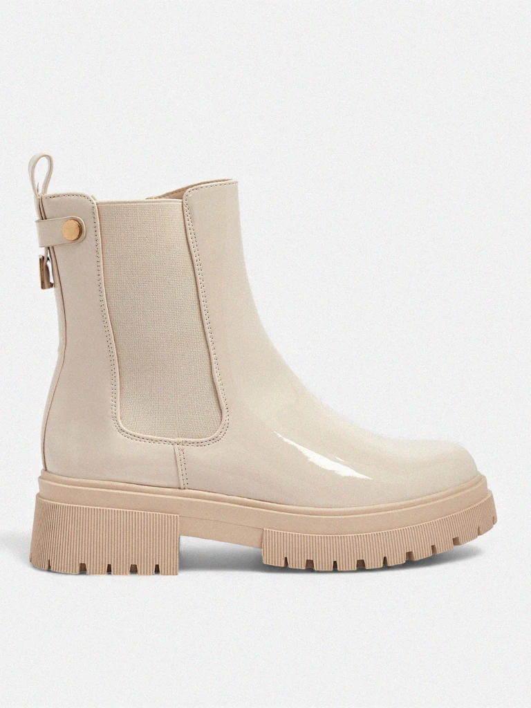 Лакированные женские ботинки из экокожи Calebi