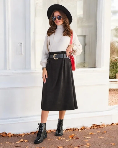 Royalfashion Kvinnors midi kjol a' la mocka