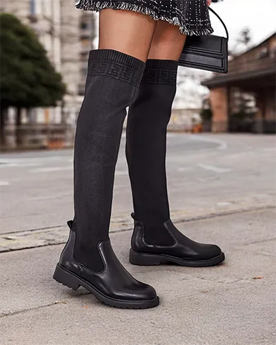 Royalfashion Kvinnabinda slip-on bota Bifonus