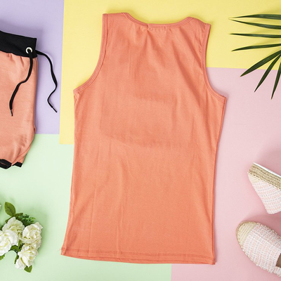 Roosa naiste tsirkooniumoksiidiga topp – riided