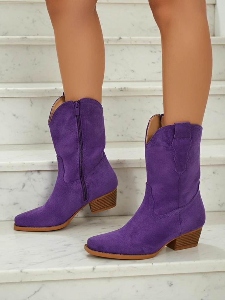 Women's Eco Suede Cowboy Boots SpireHush