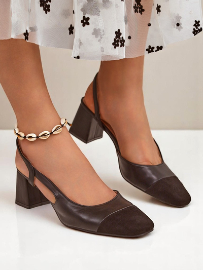 Royalfashion Женские туфли-лодочки на низком каблуке с декоративным носком Eleganzo