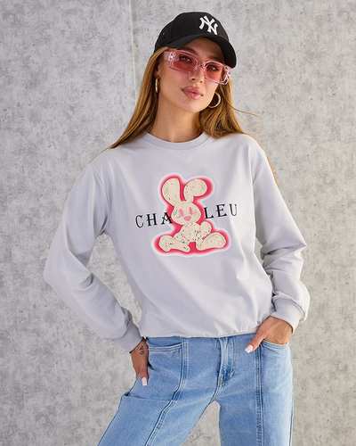 Royalfashion Women's Cotton Thin Print Sweatshirt