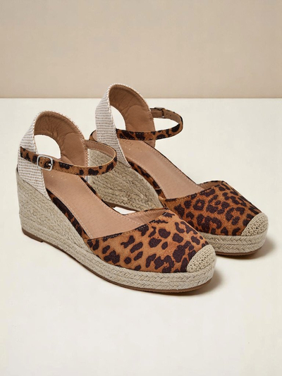 Aurelia Leopard Royalfashion naiste öko-nahast kaameli kiilkontsad