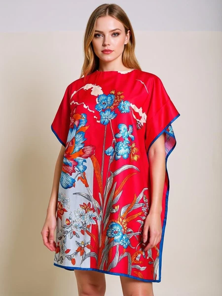 Royalfashion Calista põlvpikkune pareo kleit – mitmevärviline elegants