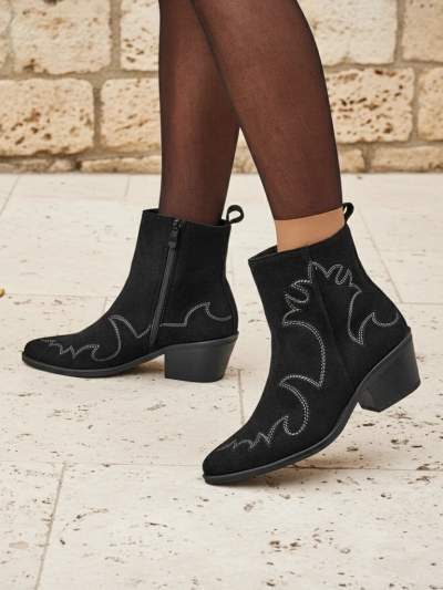 Женские ботинки-ковбойки Velvet Ash – на каблуке