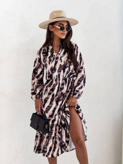 Royalfashion Women's midi dress with print
