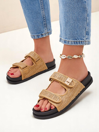 Royal Fashion Women's braided slip-on sandals
