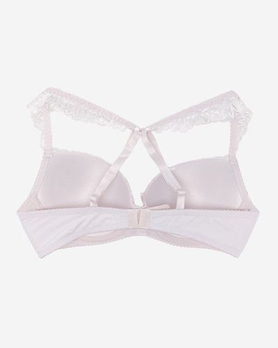Women's bra with lace in light gray color - Underwear