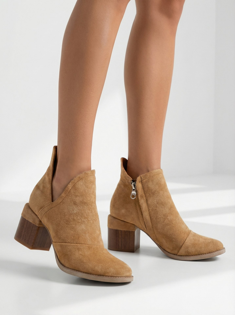 Brown women's ankle boots Jeneuer - Footwear