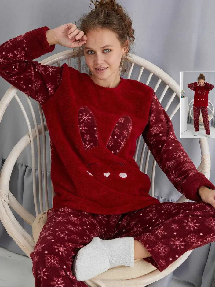 Женские пижамы Royalfashion с зайцем, флисовые