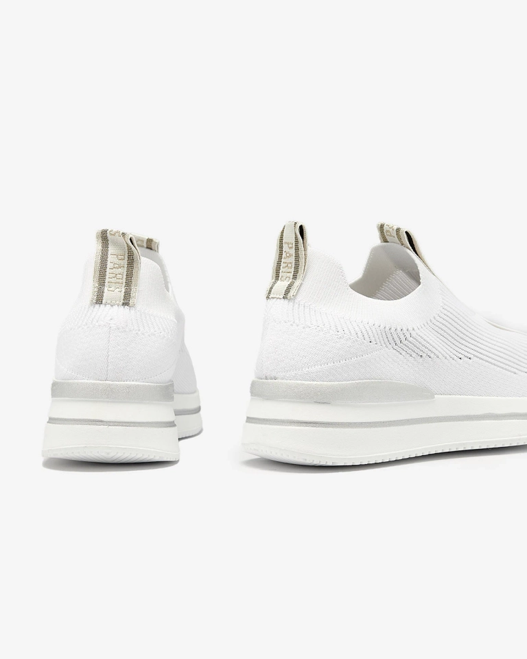 Женские спортивные туфли-слипы с надписью белого цвета Cerppa- Footwear