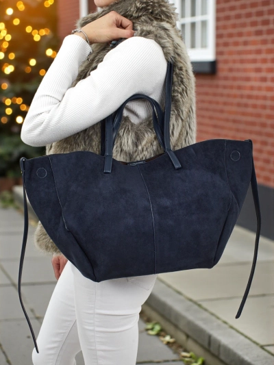 Naiste shopper-tüüpi käekott, öko-seemisnahast, komplektis väiksem öko-nahast käekott 2in1 Elinea