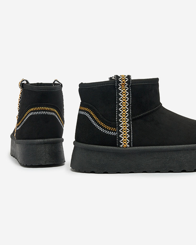 Royalfashion Women's short boots a'la snow boots with ornament Erititta