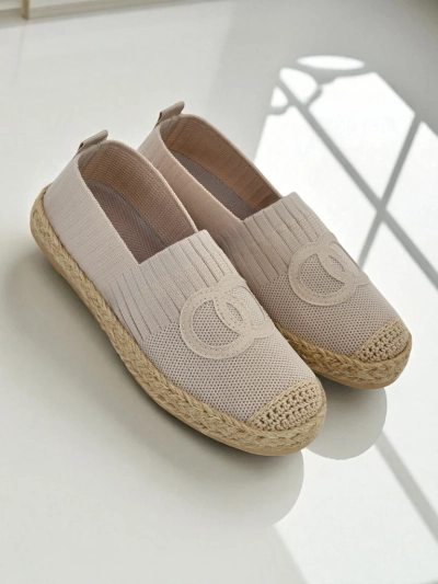 Aurelia Royalfashion Espadrilles Beige - Flat slip-on women's shoes