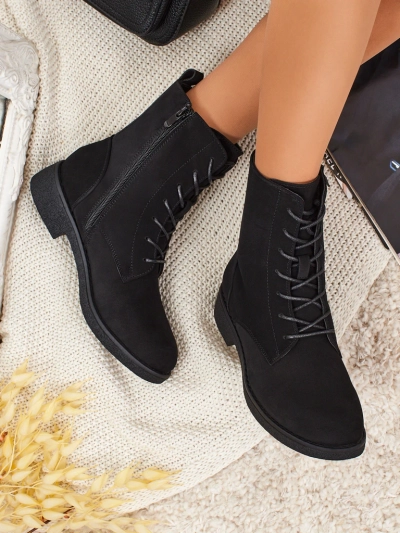 Матовые женские ботинки Treviline из экокожи на шнуровке