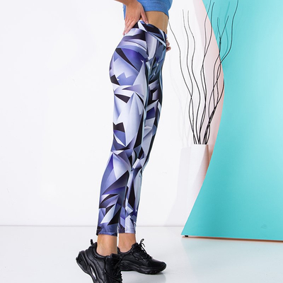Purple patterned women's leggings PLUS SIZE - Clothing