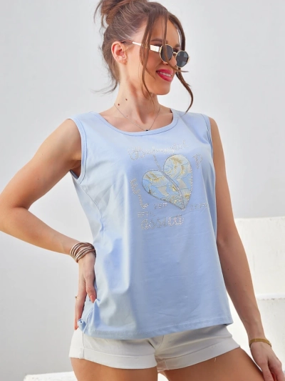 Royalfashion Cotton women's tank top with heart