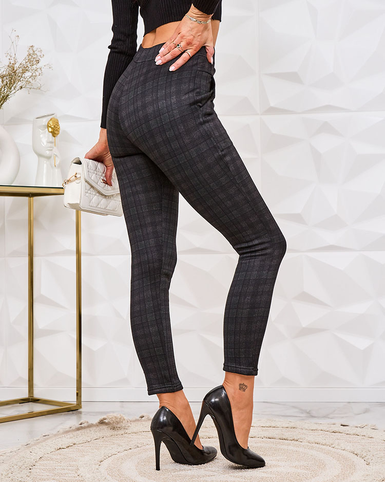 Royalfashion Naiste isoleeritud ruudulised teggings püksid