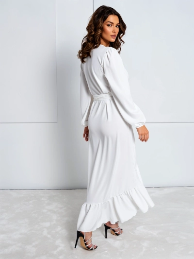 Royalfashion Siduv woma midi kleit volangidega