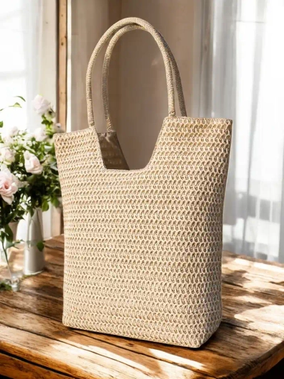 Royalfashion Large straw handbag for women summer