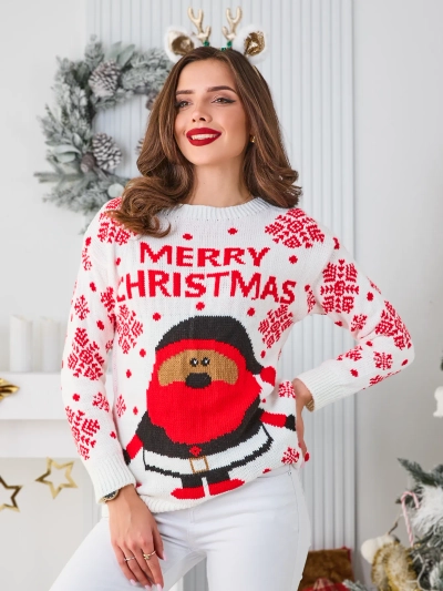 Royalfashion Women's Christmas sweater with Santa