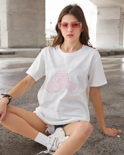 Royalfashion Women's cotton blouse with print