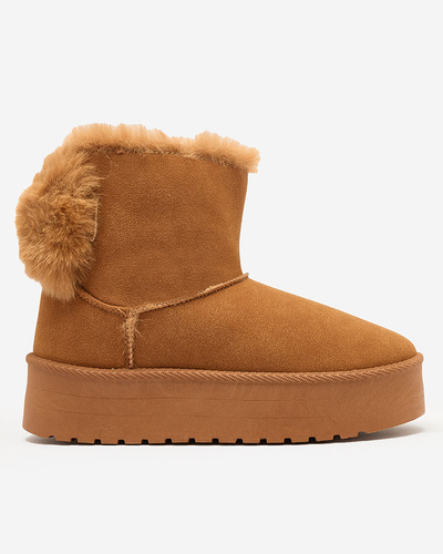 Royalfashion Boots a'la snow boots for women in camel color Goroggo