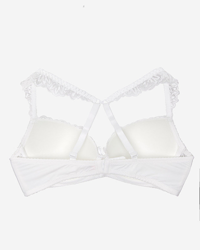 Women's ecru lace bra - Underwear