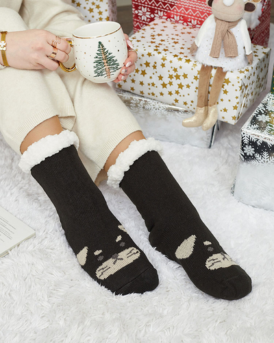 Royalfashion Insulated beige women's doggie socks