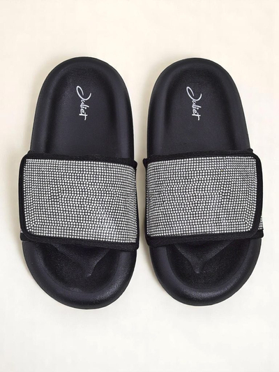 Royalfashion Women's Flat Sole Flip Flops Sparkle Step