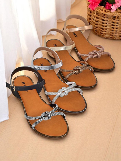 Royalfashion Женские сандалии с декоративными цирконами Bella Shine