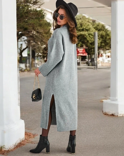 Royalfashion Women's long sweater dress
