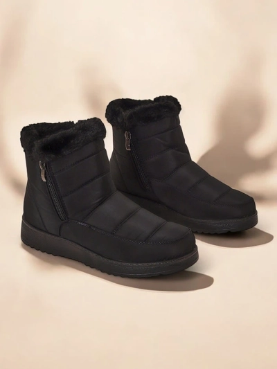 Женские ботинки Venus черные из ткани удобные на зиму