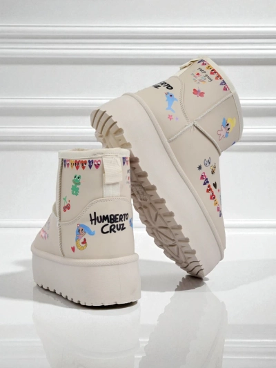 Botki Lemuria - Kreemjad Doodle Lumesaapad Paksu Tallaga Furrini