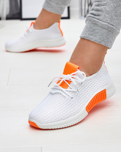 Valged naiste spordijalatsid oranži sisekattega Kedeti - Jalatsid