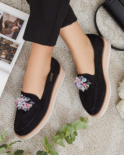 Royalfashion Мокасины с разноцветными камнями Restea